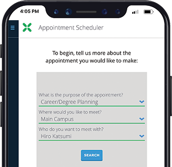 TargetX Appointment Scheduler on Mobile
